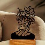 Price and Buy Minimalist Metal Cubist Woman Face Sculpture - Image 3