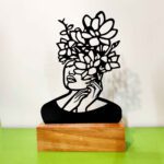 Price and Buy Minimalist Metal Cubist Woman Face Sculpture - Image 4