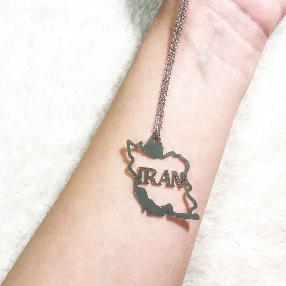 Price and Buy Minimalist Necklace with the Design Iran’s Map - Image 4