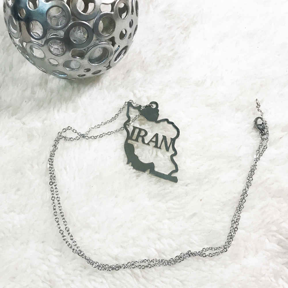 Price and Buy Minimalist Necklace with the Design Iran’s Map - Image 5