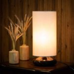 Price and Buy Minimalist Wooden Cylinder Table Lamp with White  Shade - Image 7