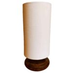 Price and Buy Minimalist Wooden Table Lamp & Bedside Handcrafted with White Shade Isan