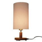 Price and Buy Minimalist Wooden Table Lamp & Bedside Handcrafted with White Shade Mitra