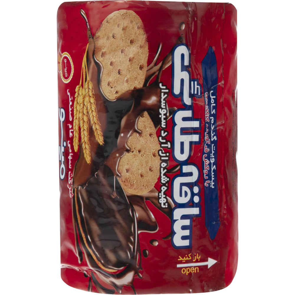 Price and Buy Minoo Saghe Talaie Iranian Chocolate Digestive Biscuit, 200 gr (x4)
