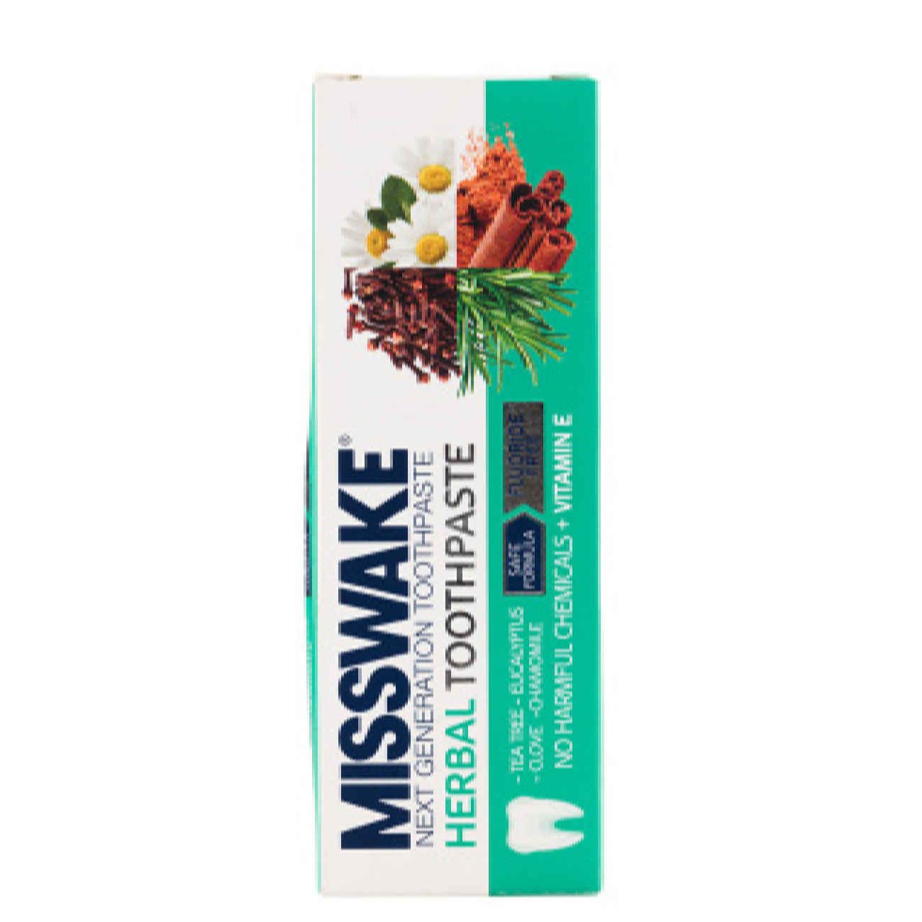 Price and Buy Misswake Herbal Toothpaste with Clove and Tea Tree Oil for Natural Oral Care (x6)