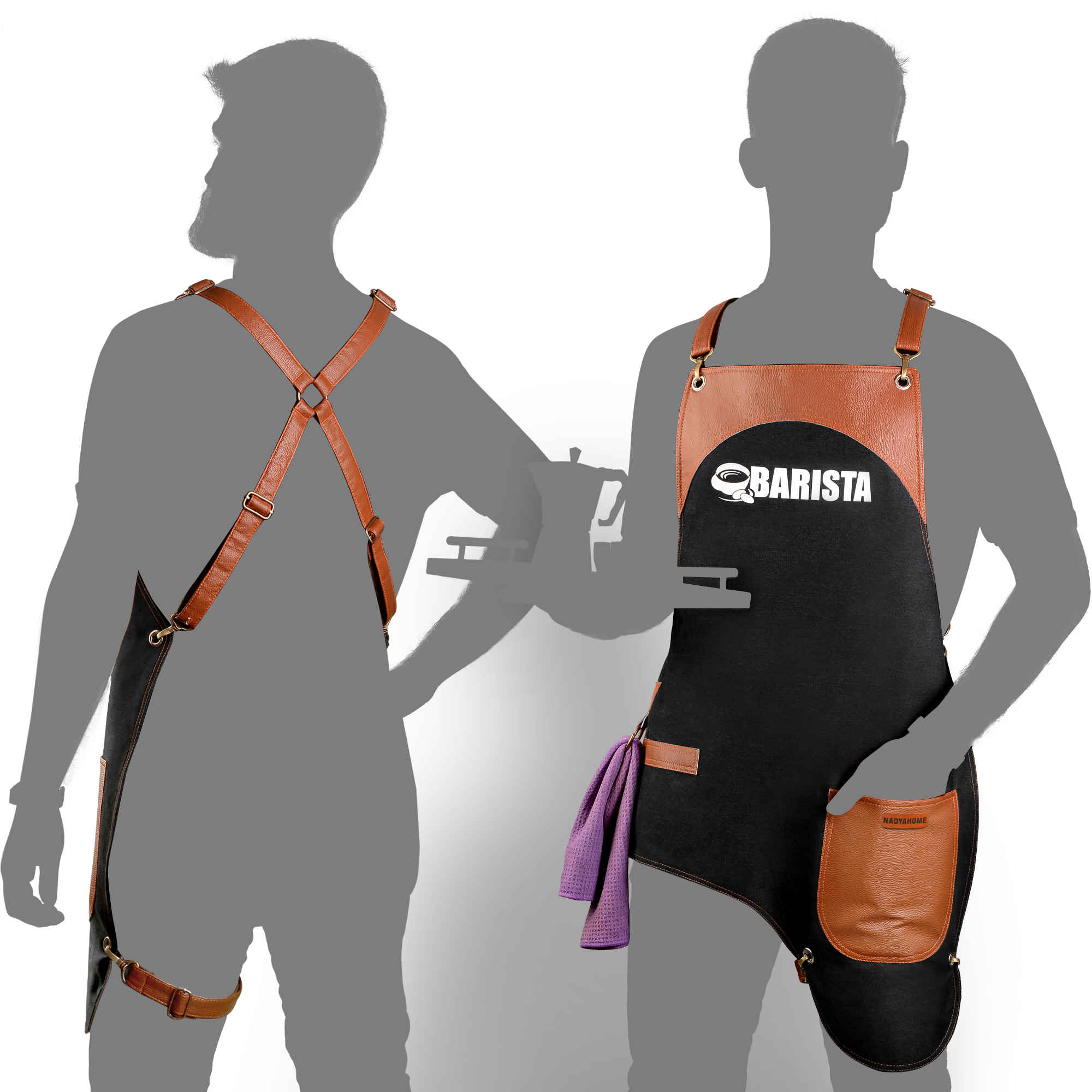 Price and Buy Modern Barista Apron Denim Sleek & Stylish in Black - Image 5