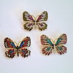 Price and Buy Modern Brooch Pin – Butterfly with Colorfull Gemstone Design