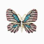 Price and Buy Modern Brooch Pin – Butterfly with Colorfull Gemstone Design - Image 4