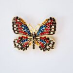 Price and Buy Modern Brooch Pin – Butterfly with Colorfull Gemstone Design - Image 5