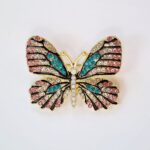 Price and Buy Modern Brooch Pin – Butterfly with Colorfull Gemstone Design - Image 6