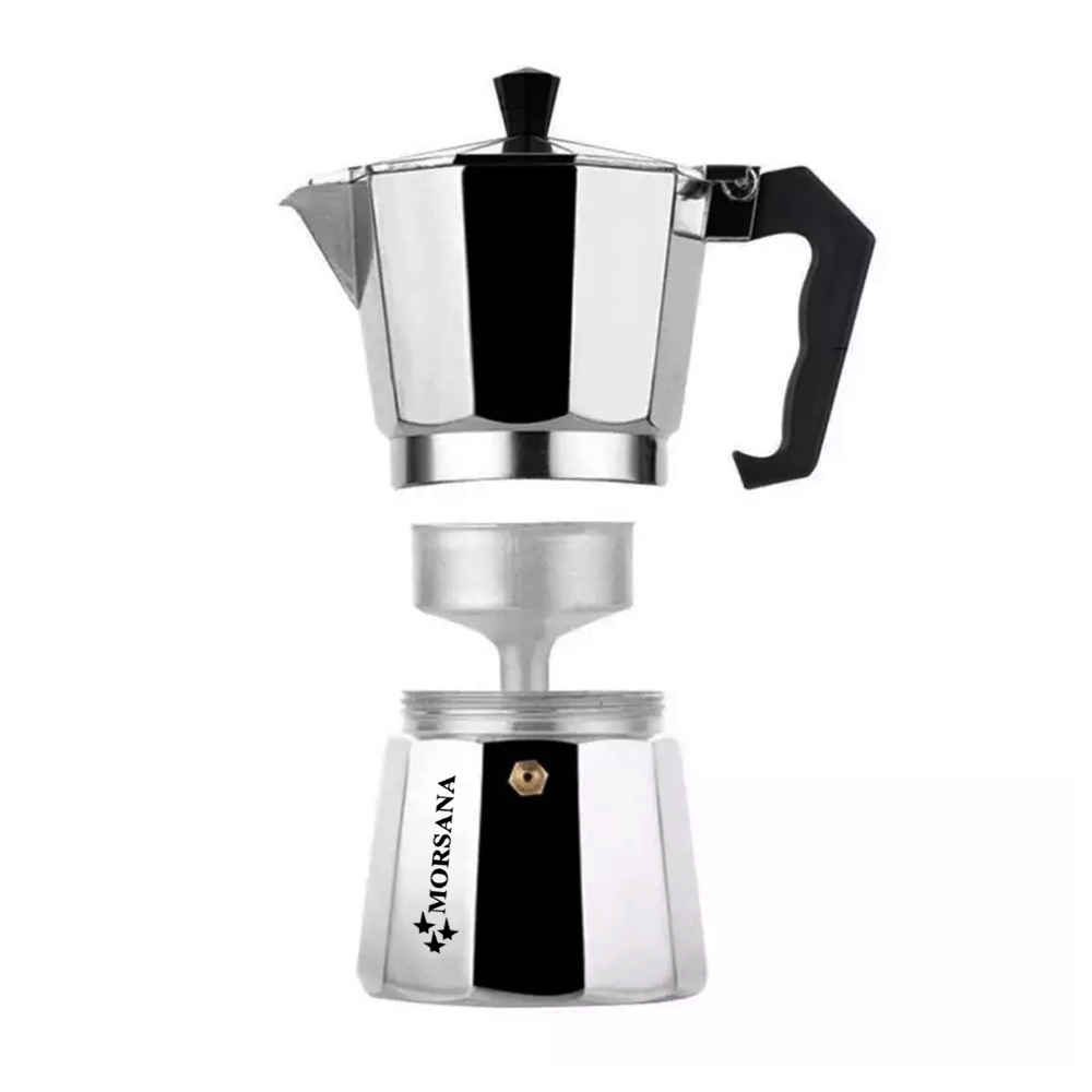 Price and Buy Moka Pot Stovetop Espresso Maker – Classic Italian Coffee Brewer 3 Cup Capacity Morsana - Image 3