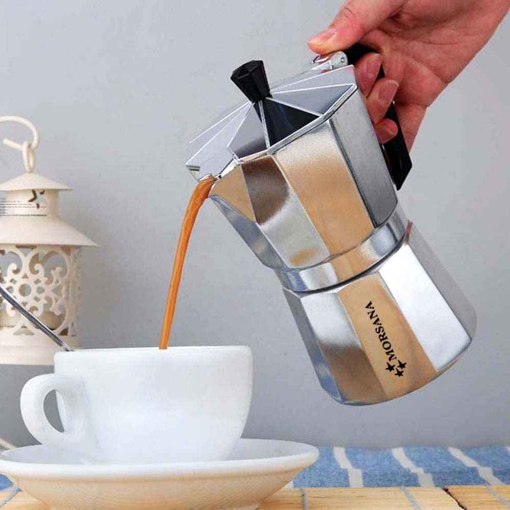 Price and Buy Moka Pot Stovetop Espresso Maker – Classic Italian Coffee Brewer 3 Cup Capacity Morsana - Image 7