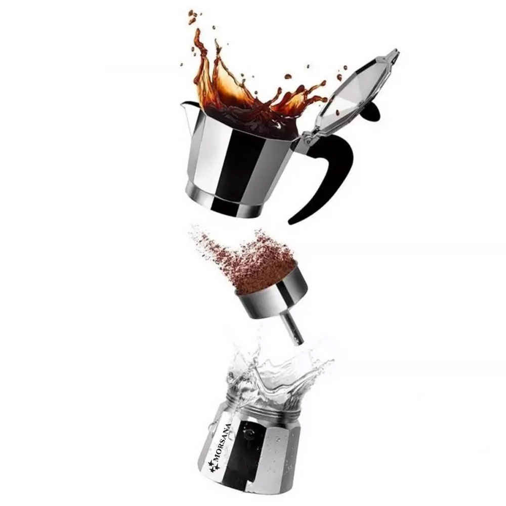 Price and Buy Moka Pot Stovetop Espresso Maker – Classic Italian Coffee Brewer 3 Cup Capacity Morsana - Image 10