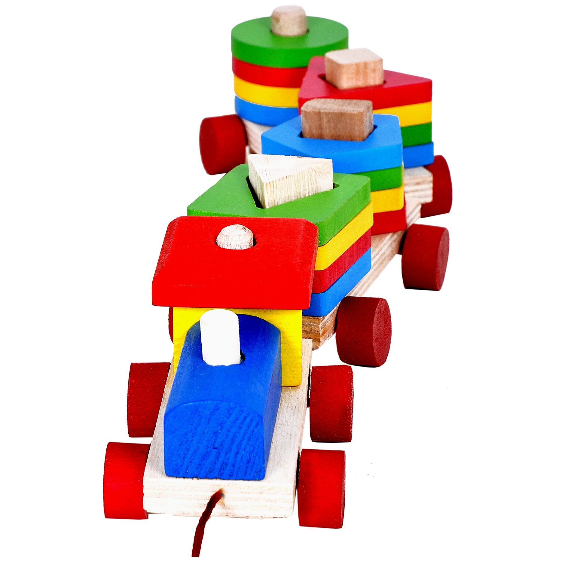 Price and Buy Montessori-Inspired Wooden Train Toy – Educational Color & Shape Sorter for Toddlers - Image 3