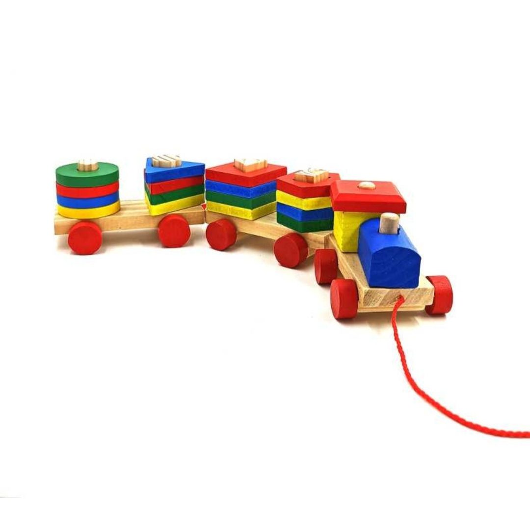 Price and Buy Montessori-Inspired Wooden Train Toy – Educational Color & Shape Sorter for Toddlers - Image 5
