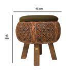 Price and Buy Moroccan Traditional Pattern Velvet Ottoman with Hidden Box - Image 4