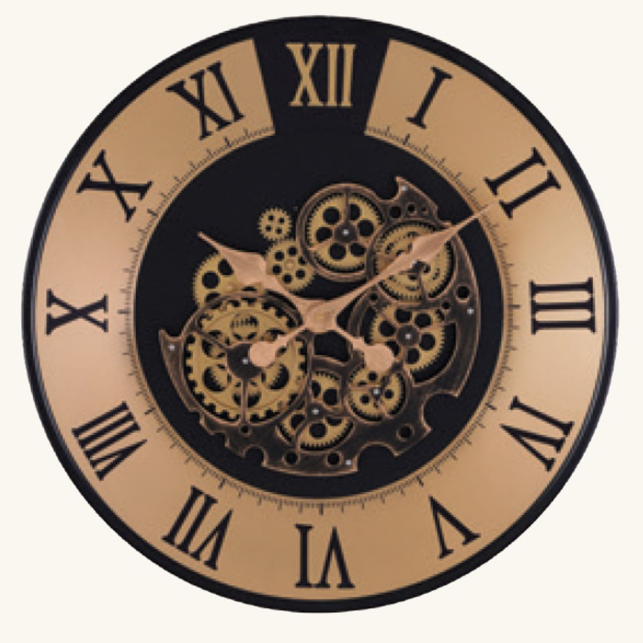Price and Buy Moving Gear Wall Clock – Steampunk Metal Industrial Decor