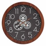 Price and Buy Moving Gear Wall Clock –  Wooden Steampunk Mechanical Timepiece