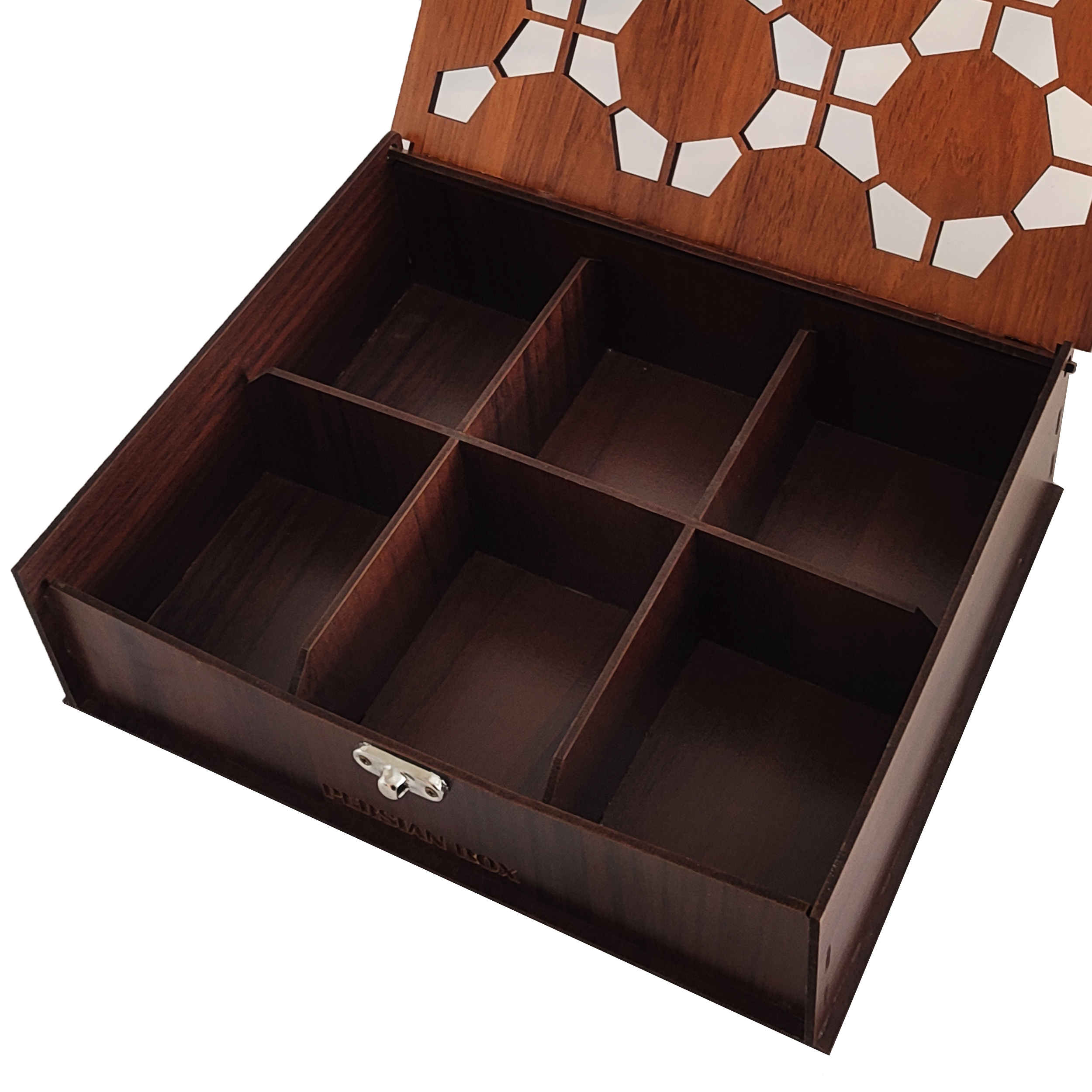 Price and Buy Multi-Functional Wooden Tea Box with 6 Compartments - Image 4