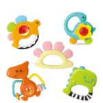 Price and Buy Multi-Piece Rattle and Teether Toys for Babies – Safe, Durable, and Engaging (Set of 5)