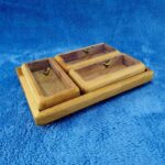 Price and Buy Multi-Section Wooden Nut Box – Suitable for Nuts, Candies, Dry Fruits & More