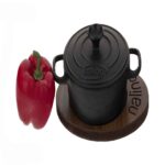 Price and Buy Nalino Cast Iron Pot – Authentic Flavor for Every Meal, Size 14 with Wooden Stand - Image 5