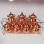 Price and Buy Nano-Coated Copper Spice Jar for Enhanced Durability 7 Pcs with Lid