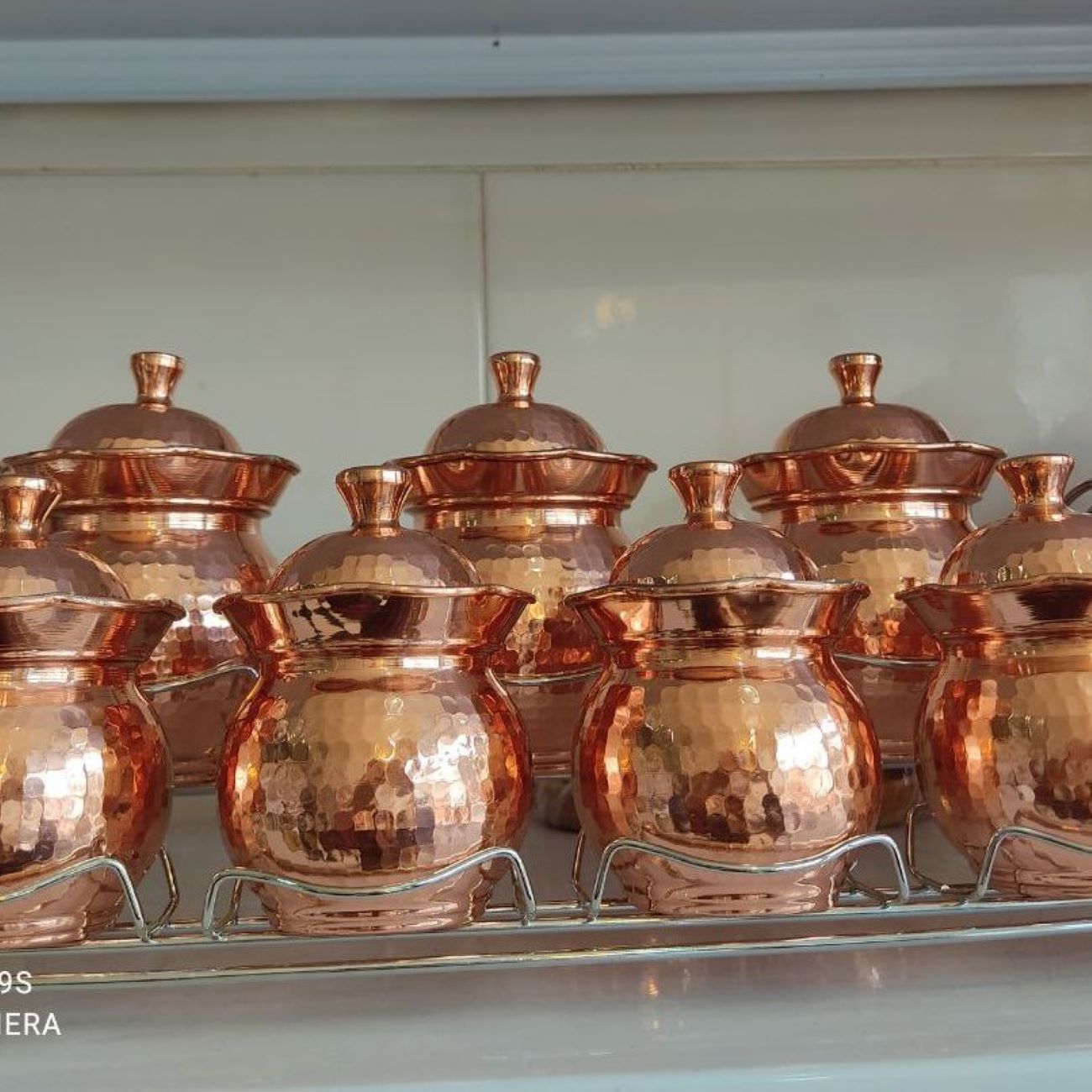 Price and Buy Nano-Coated Copper Storage Jars with Lid & Metal Stand 7 Pcs - Image 3
