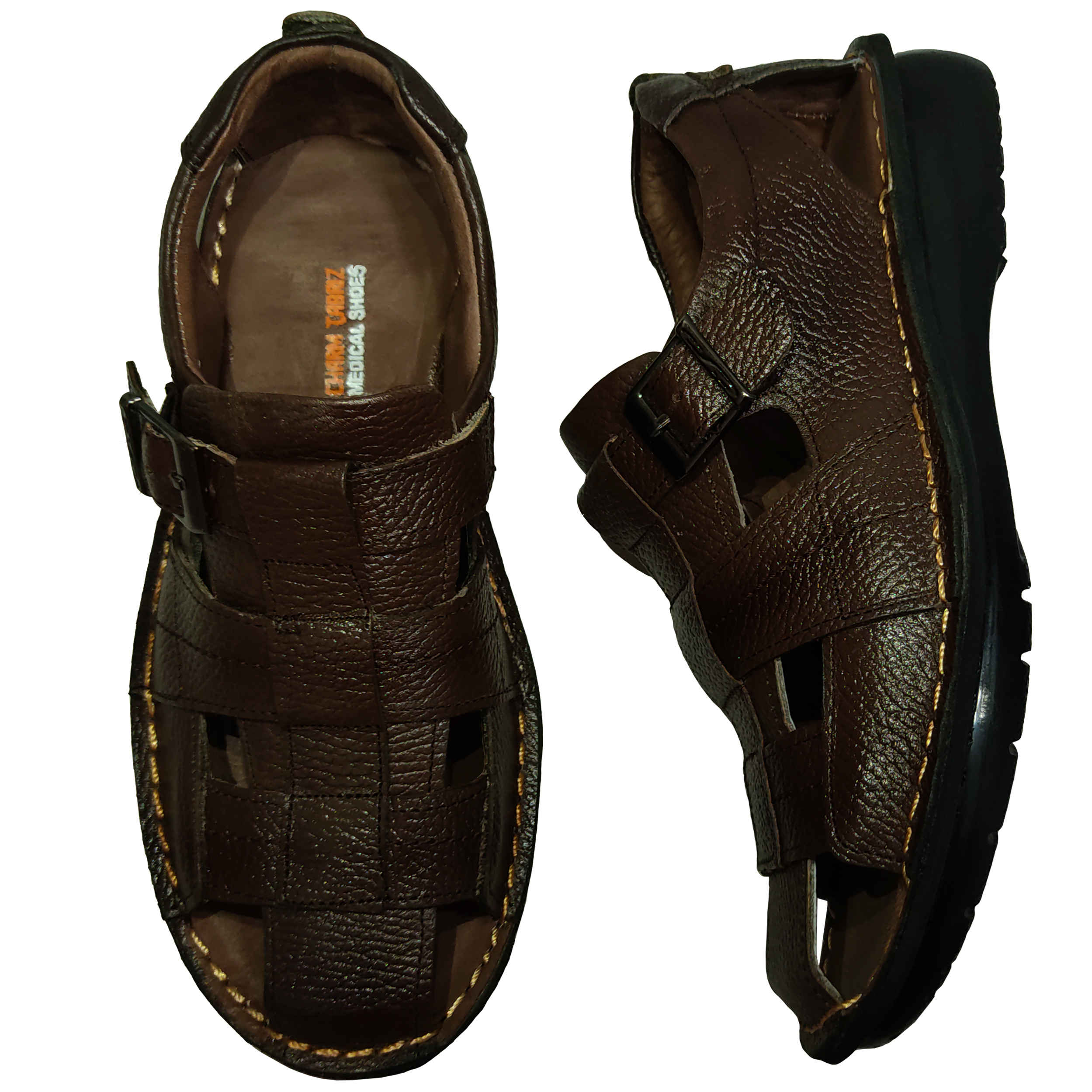 Price and Buy Natural Leather Hiking Sandals For Men Model Thunder - Image 3