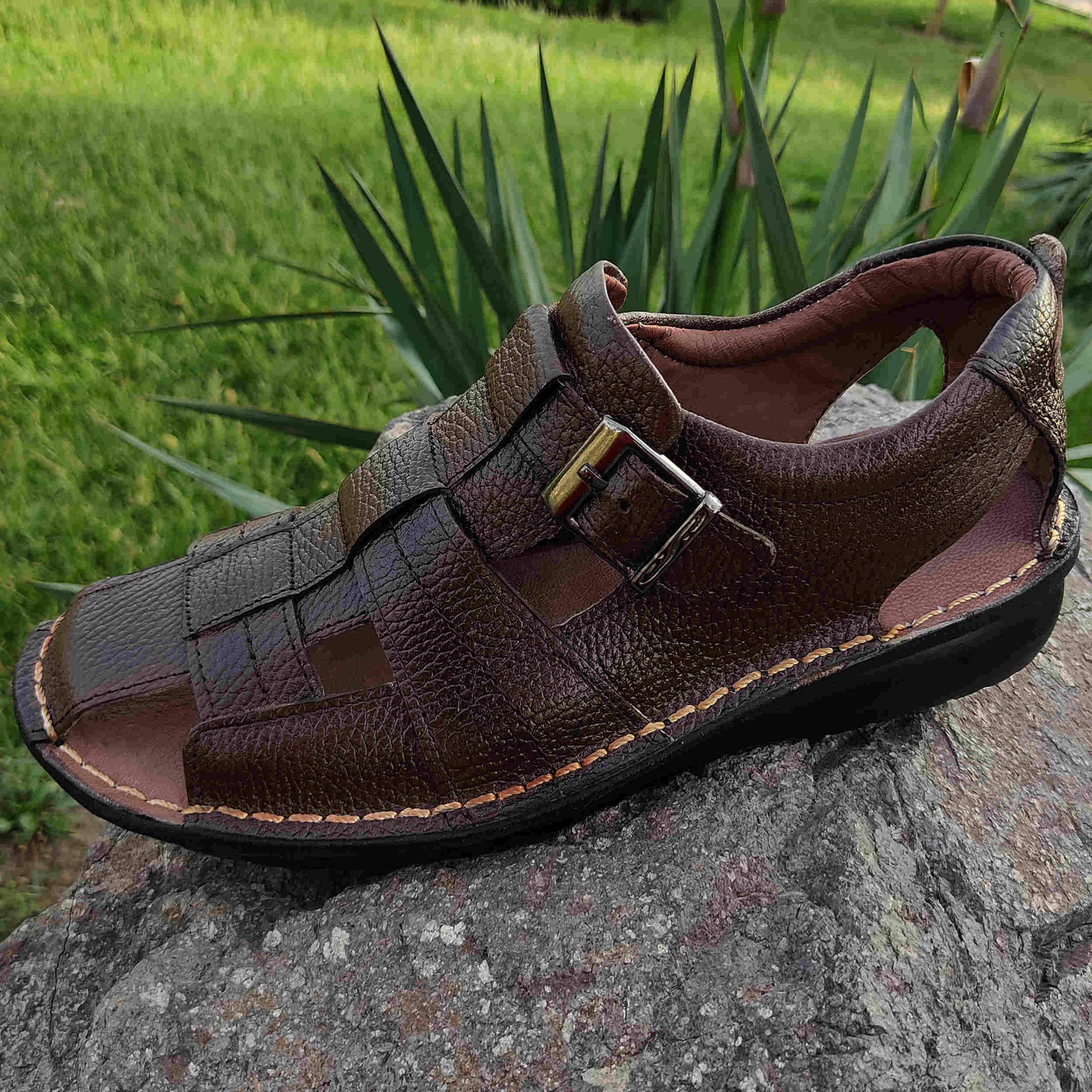 Price and Buy Natural Leather Hiking Sandals For Men Model Thunder - Image 4