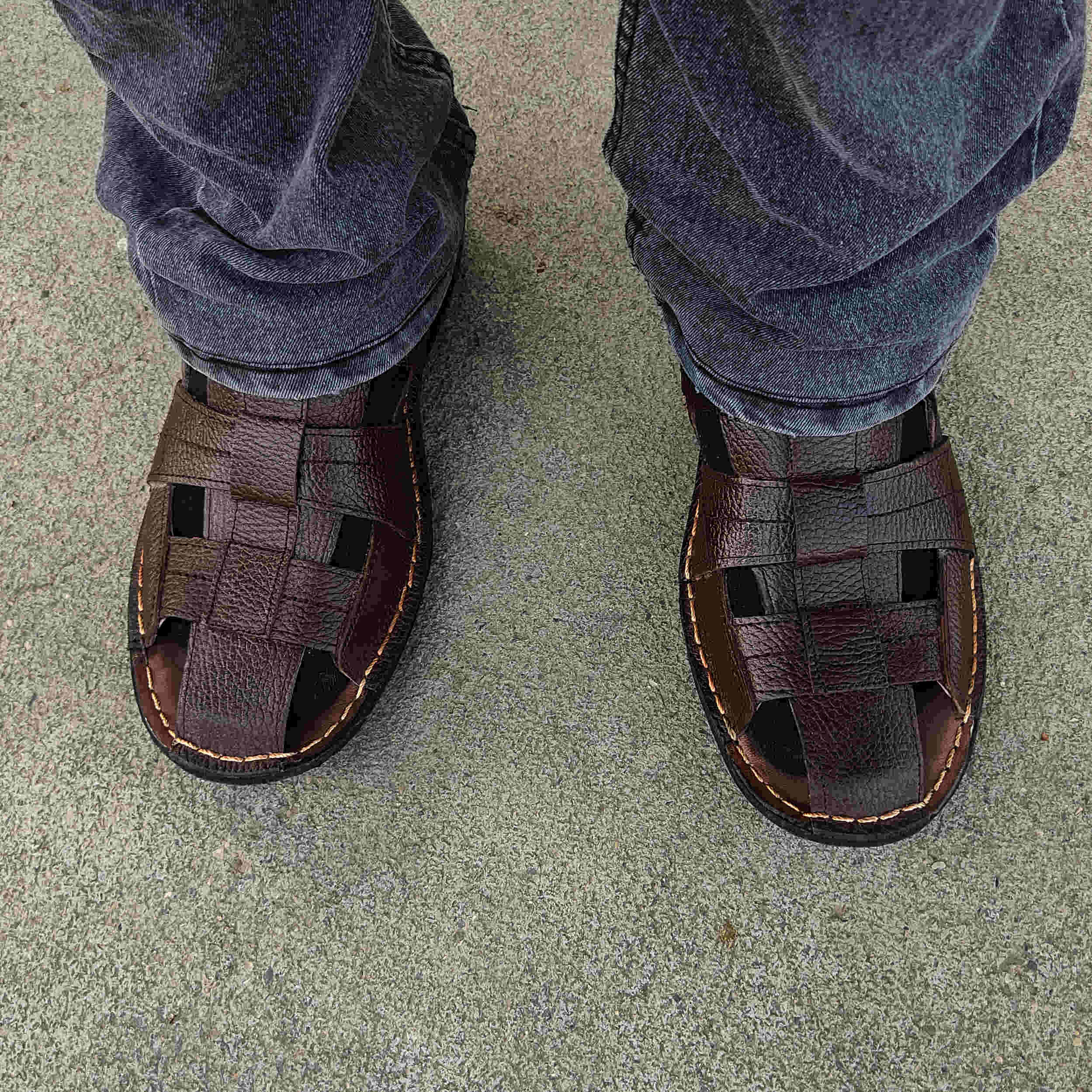 Price and Buy Natural Leather Hiking Sandals For Men Model Thunder - Image 8