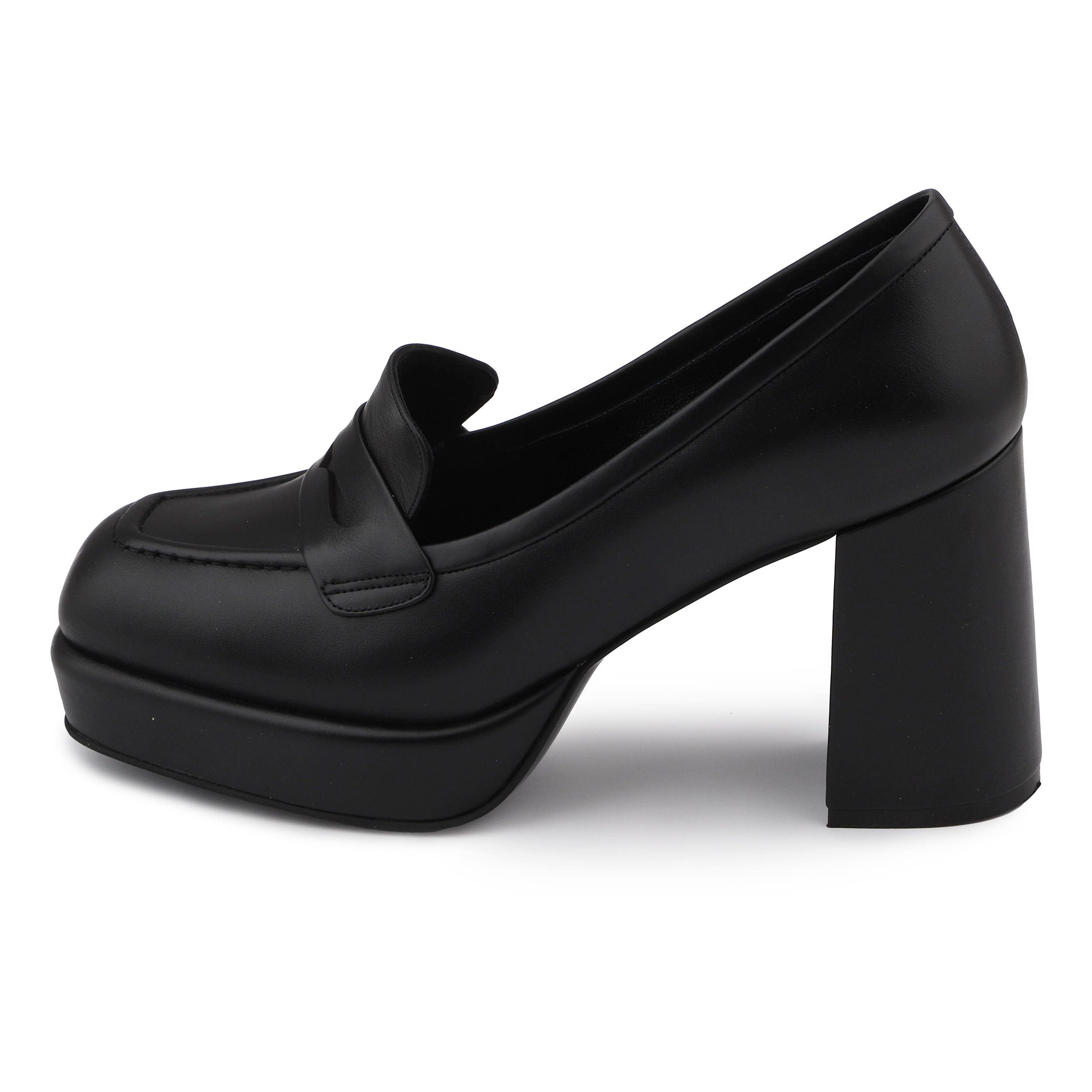 Price and Buy Natural Leather Loafers High Heels Shoes for Women