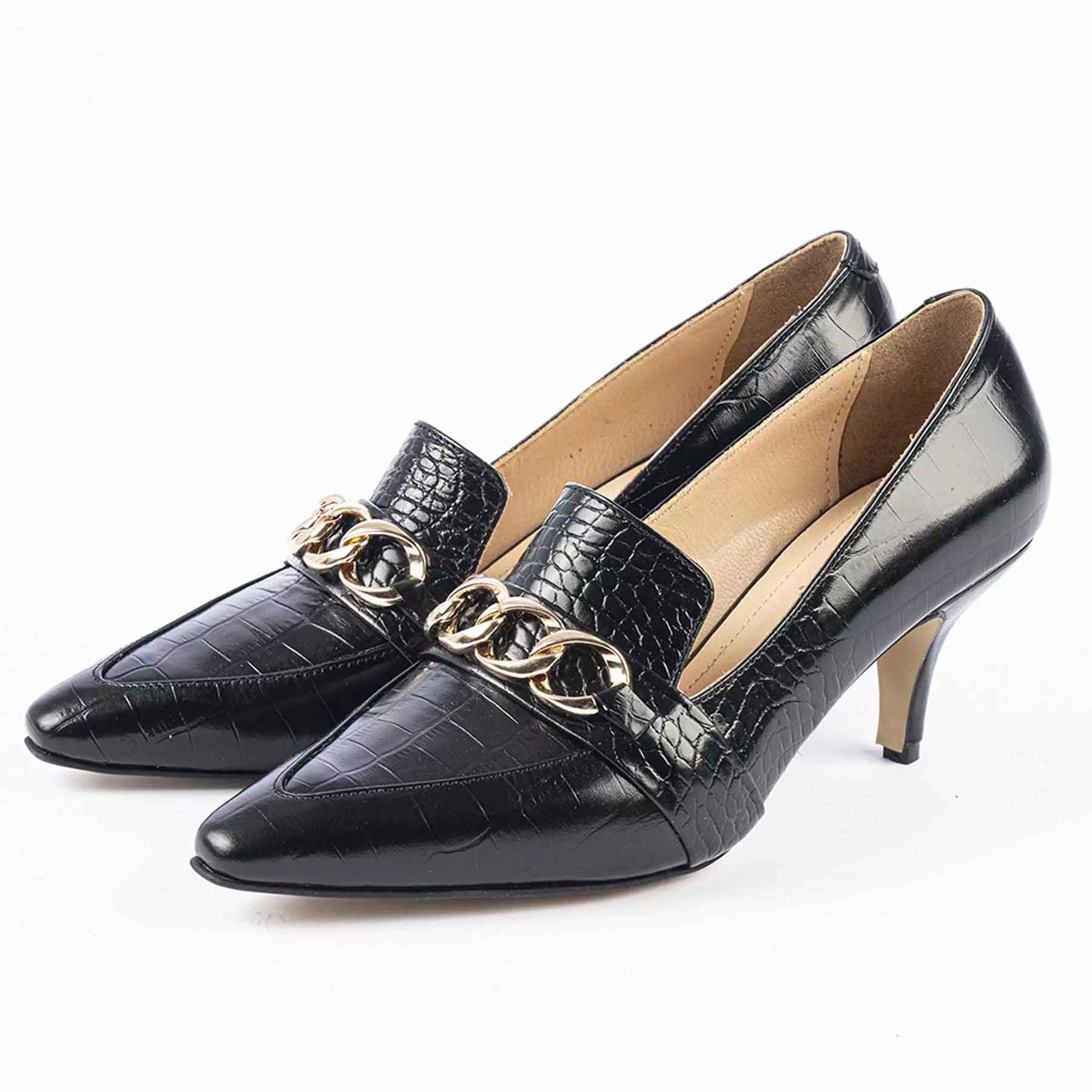 Price and Buy Natural Leather Pump Heels Pointed Toe for Women Model Jeannette