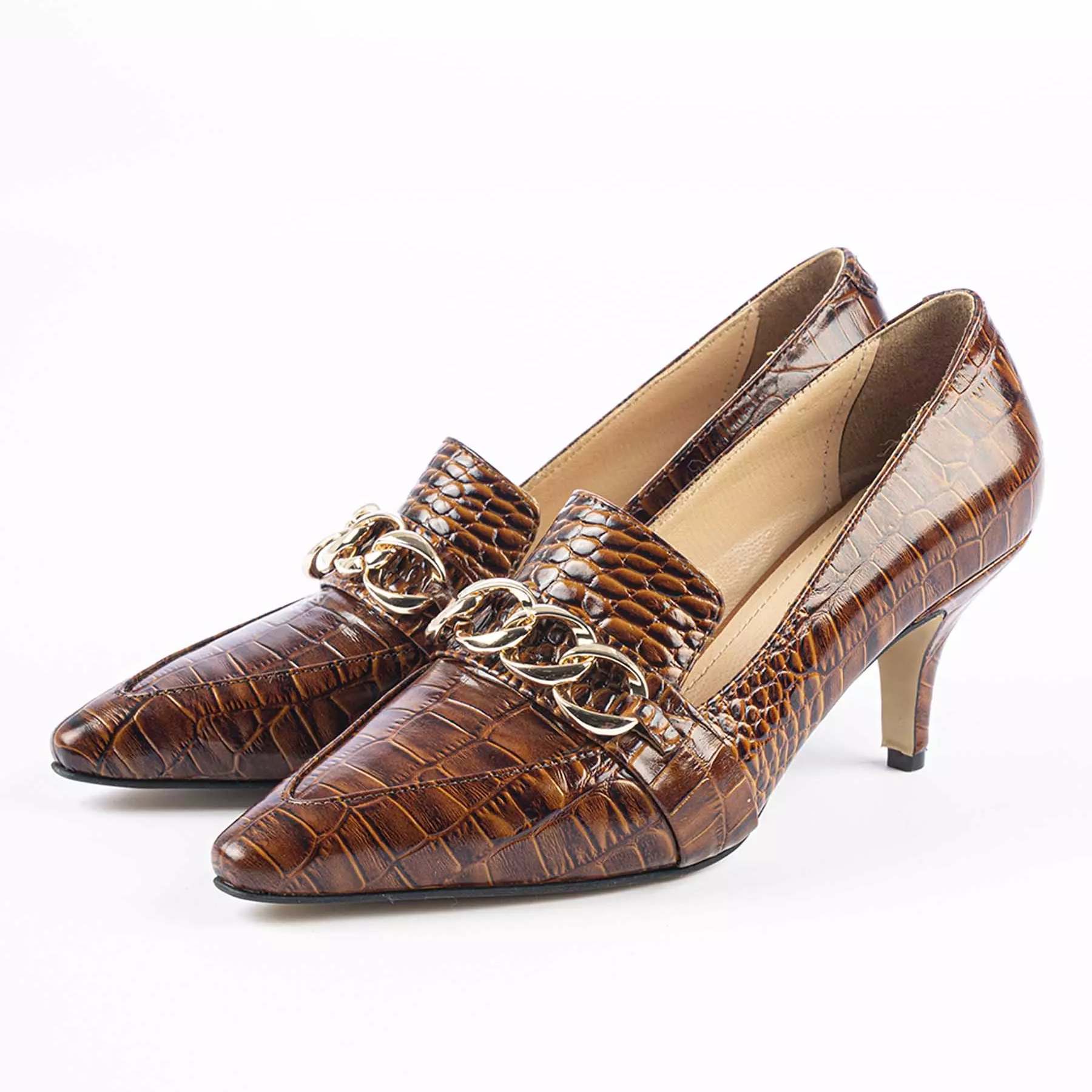 Price and Buy Natural Leather Pump Heels Pointed Toe for Women Model Jeannette - Image 7