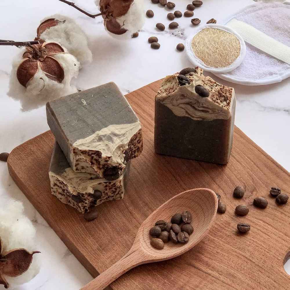 Price and Buy Natural Soap Bar for Normal Skin with Coffee Powder (x6)