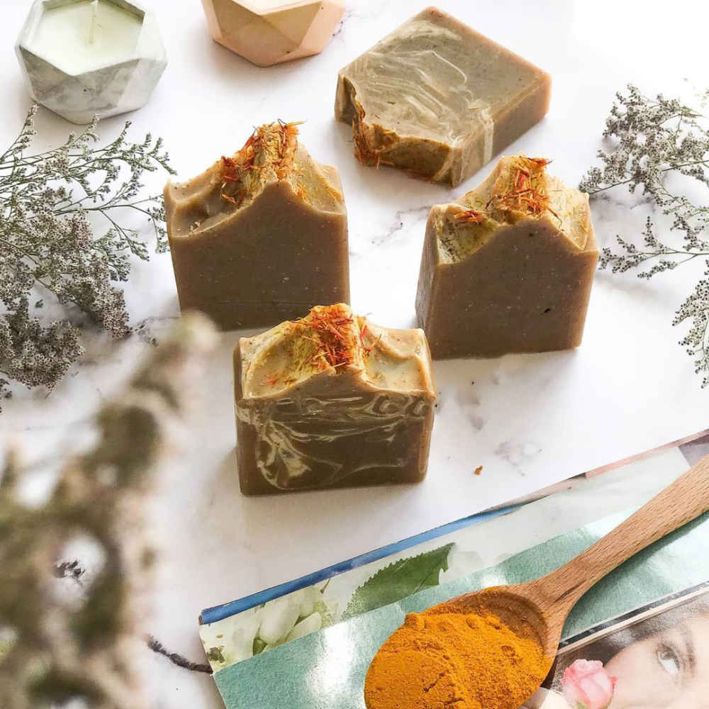 Price and Buy Natural Soap Bar for Oily Skin with Turmeric (x6)