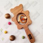 Price and Buy Natural Wood Baby Rattle – Cute Panda Design for Infants