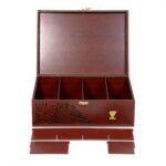 Price and Buy Nature-Inspired Tea Box with Carved Leaf Design - Image 7