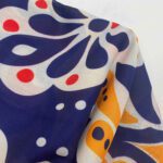 Price and Buy Navy Blue Scarf With Gorgeous Floral Design -Timeless Style for Every Season - Image 3