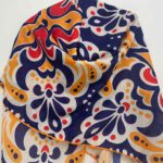 Price and Buy Navy Blue Scarf With Gorgeous Floral Design -Timeless Style for Every Season - Image 4
