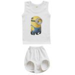 Price and Buy Newborn Minion Vest Top & Shorts Set for Boys and Girls