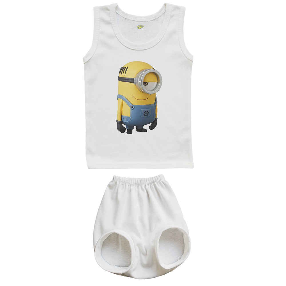 Price and Buy Newborn Minion Vest Top & Shorts Set for Boys and Girls_68fe4220092b2.jpeg Price and Buy Newborn Minion Vest Top & Shorts Set for Boys and Girls - Image 1