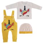 Price and Buy Newborn Outfit Set of 3 Unicorn Design Yellow