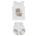 Price and Buy Newborn Vest Top & Shorts Set with Owl Design