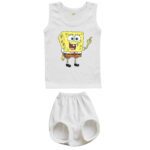 Price and Buy Newborn Vest Top & Shorts Set with SpongeBob Pattern