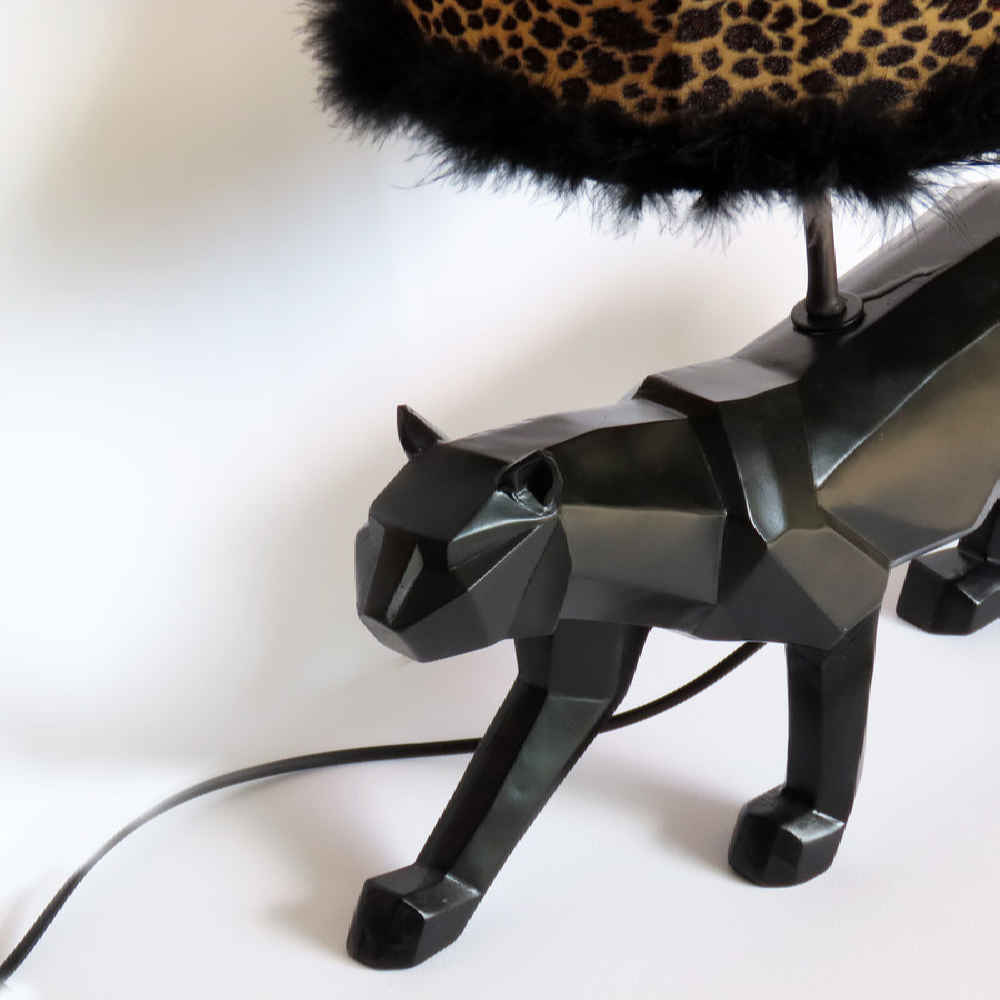 Price and Buy Novelty Table Lamp Handmade Black Ceramic Tiger - Image 4