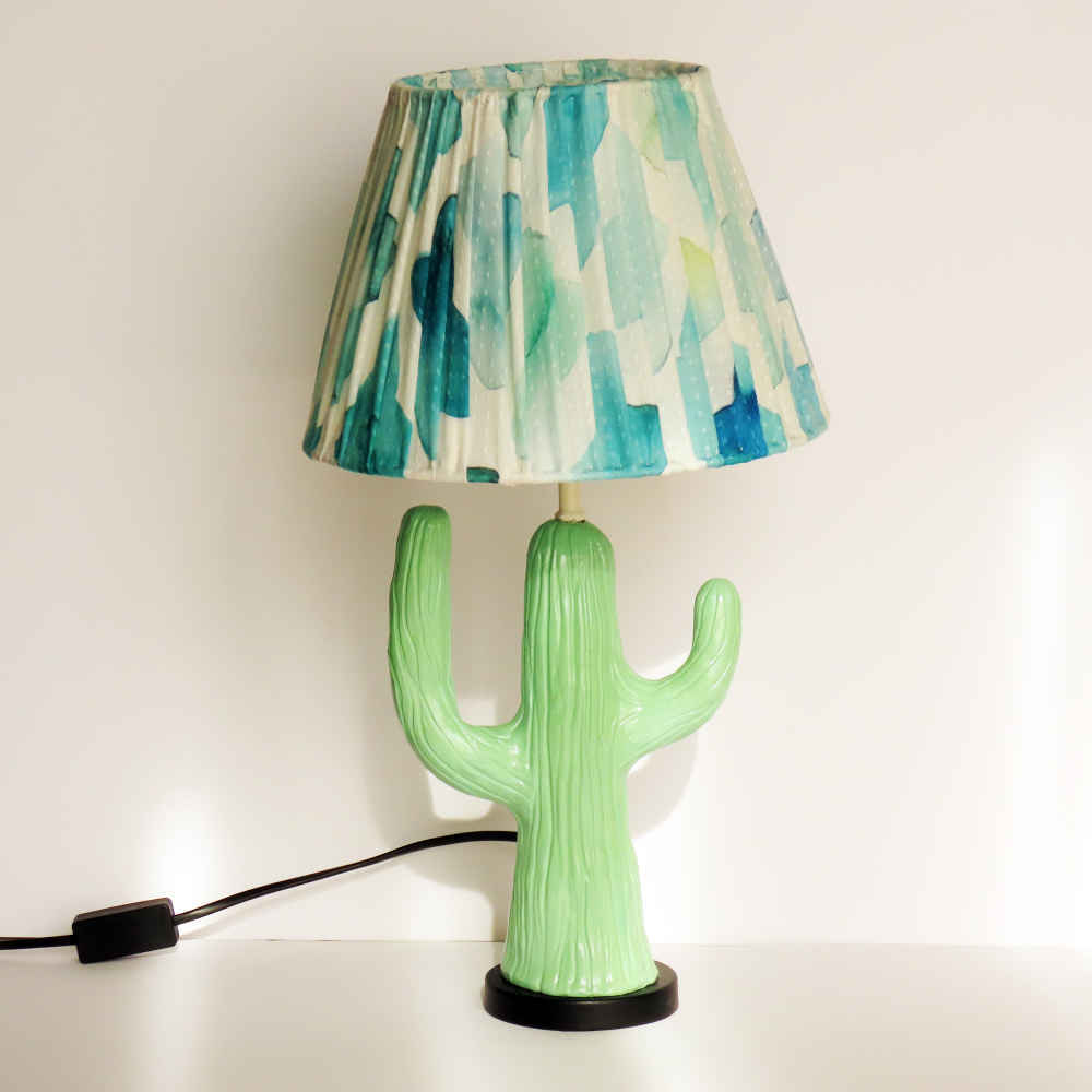 Price and Buy Novelty Table Lamp Handmade Green Ceramic Cactus - Image 4