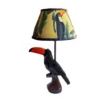 Price and Buy Novelty Table Lamp – Handmade Tucan Design with Fabric Shade for a Cozy Ambience