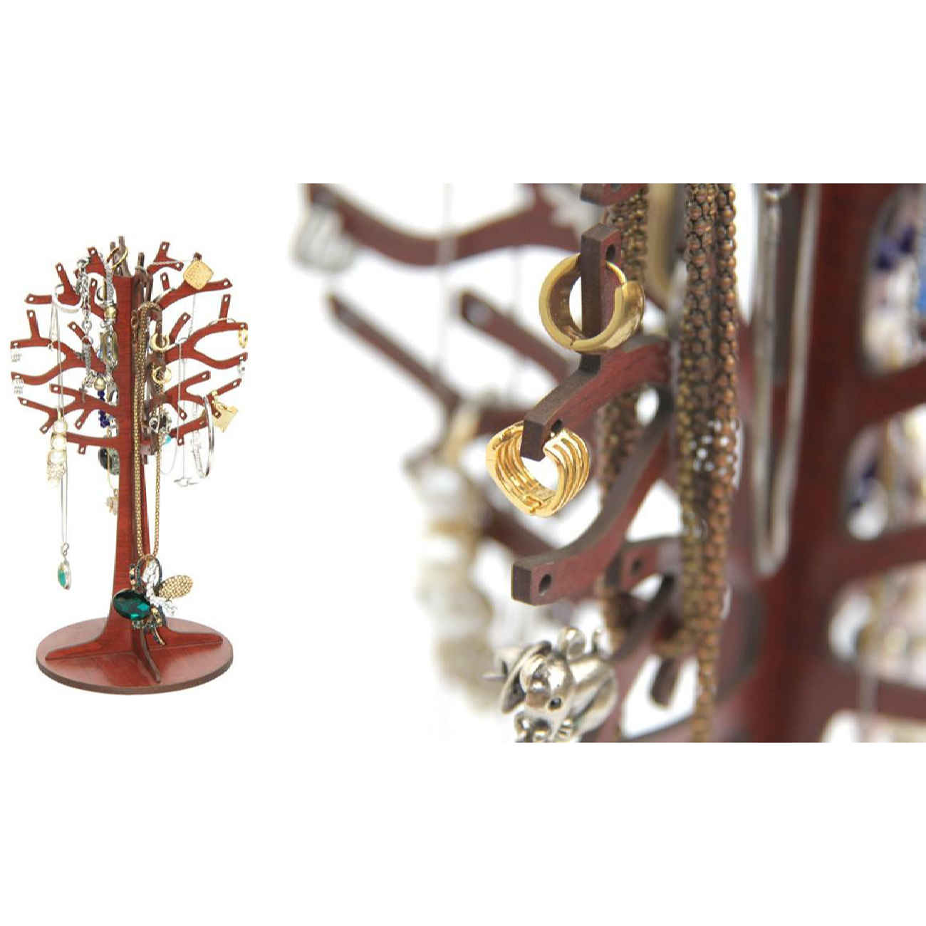 Price and Buy Novelty Wooden Jewelry Holder and Organizer with Tree Design - Image 5