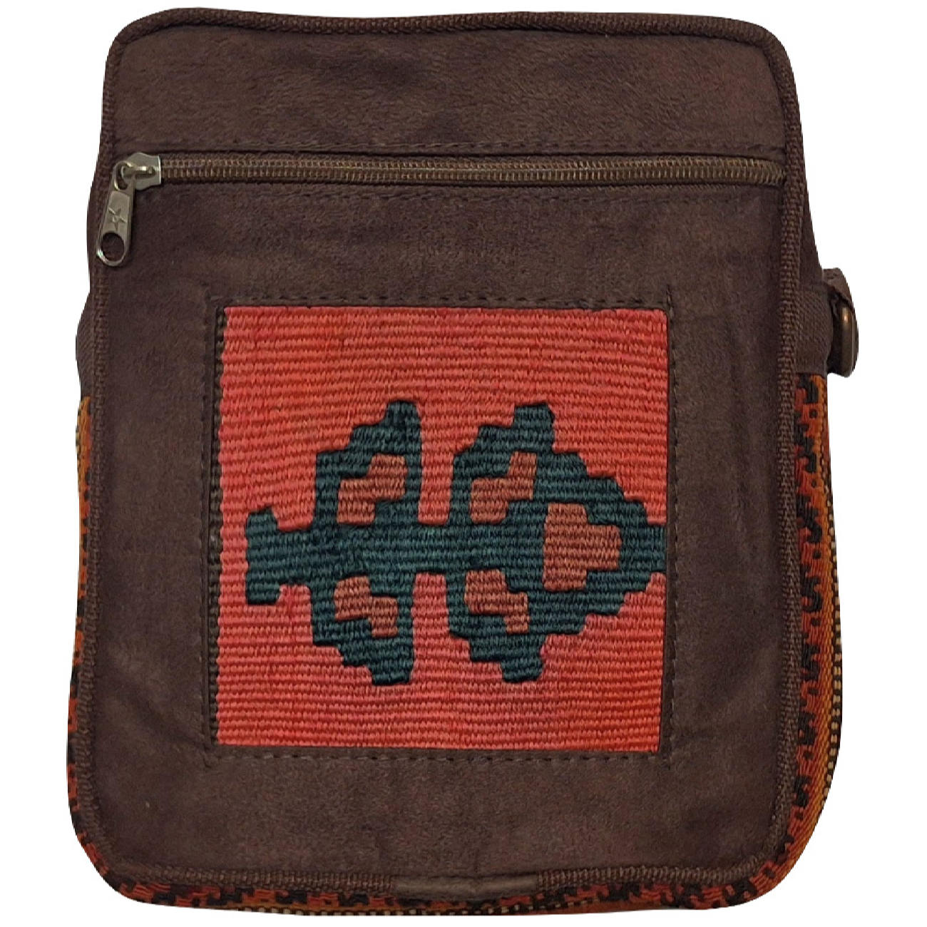 Price and Buy Nubuck Leather Crossbody Shoulder Bag with Kilim Design